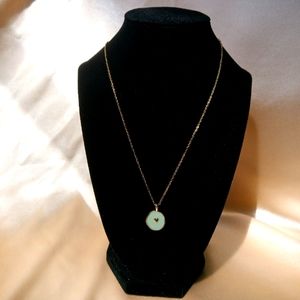 14k plated gold heart pendant necklace